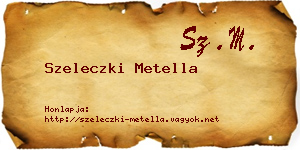 Szeleczki Metella névjegykártya